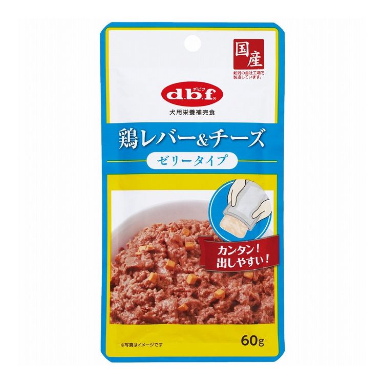 【商品説明】鶏レバーをゼリーでコーティングした嗜好性抜群の一品！・粗挽きにした鶏レバーに角切りチーズを加えこんにゃく粉と寒天でゼリー状に仕上げました。・腸内環境に配慮して、食物繊維を配合しています。●原材料(成分)鶏レバー、チーズ、こんにゃく粉、寒天、食物繊維●賞味／使用期限(未開封)720日仕入れ元の規定により半年以上期限の残った商品のみ出荷します●原産国日本●保存方法別途パッケージに記載【送料について】北海道、沖縄、離島は送料を頂きます。