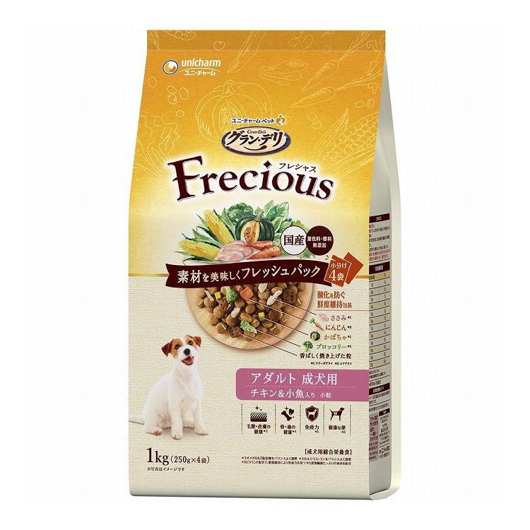 【2個セット】 ユニチャーム グラン・デリ フレシャス アダルト成犬用 チキン&小魚入り 1kg【送料無料】