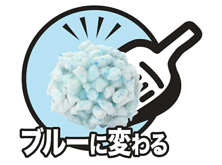 コーチョー 猫砂 ネオ砂 ブルー 6L 日本製 消臭 脱臭 固まる 流せる トイレに流せ...