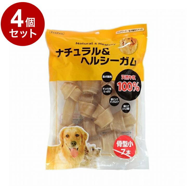 Chewing Gums - 【4個セット】 ペットプロ ナチュラル&ヘルシーガム 骨型小 7本 犬用 犬 おやつ スナック ガム【送料無料】
