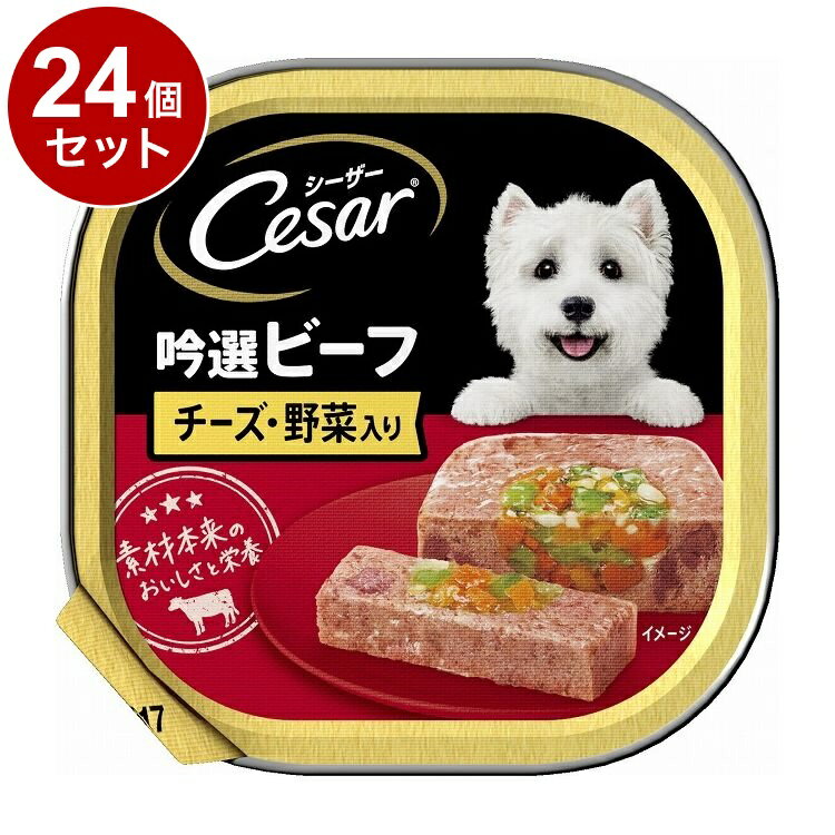 【24個セット】 シーザー 吟選ビーフ チーズ・野菜入り 100g【送料無料】