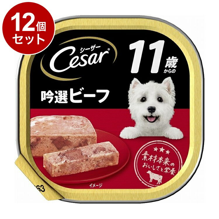 【12個セット】 シーザー 11歳からの 吟選ビーフ 100g【送料無料】