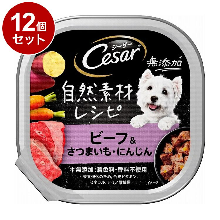 Semi Moist Food - 【12個セット】 シーザー 自然素材レシピ ビーフ&さつまいも・にんじん 85g【送料無料】