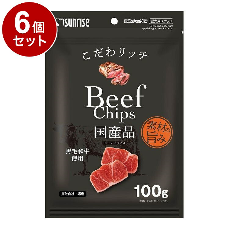 Rakuten - 【6個セット】 マルカン サンライズ こだわリッチ ビーフチップス 100g