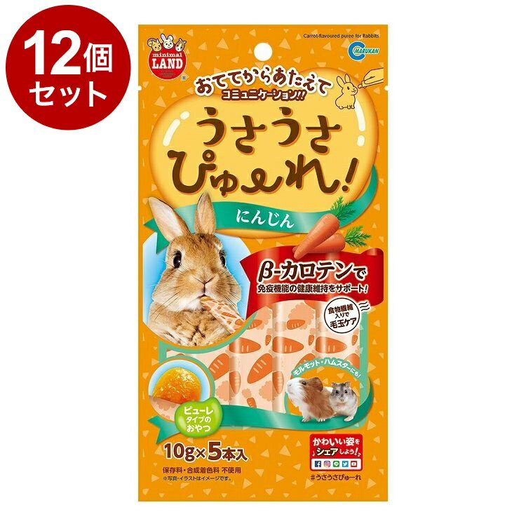 【12個セット】 マルカン うさうさぴゅーれ にんじん 10g×5本入【送料無料】