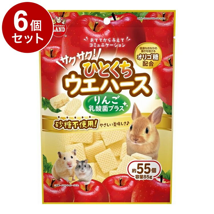 【6個セット】 マルカン サクサク!ひとくちウエハース りんご 乳酸菌プラス 85g【送料無料】
