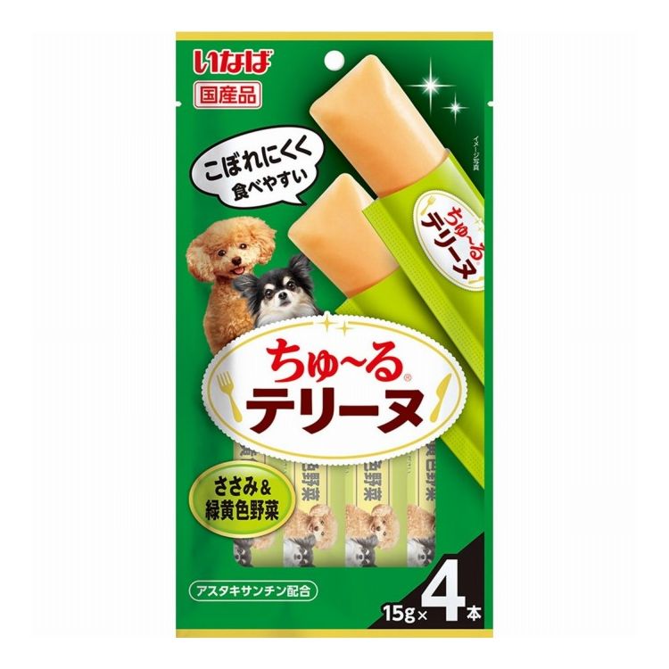 Rakuten - 【6/30 23:59まで限定特価】いなばペットフード ちゅ~るテリーヌ ささみ&緑黄色野菜 15g×4本
