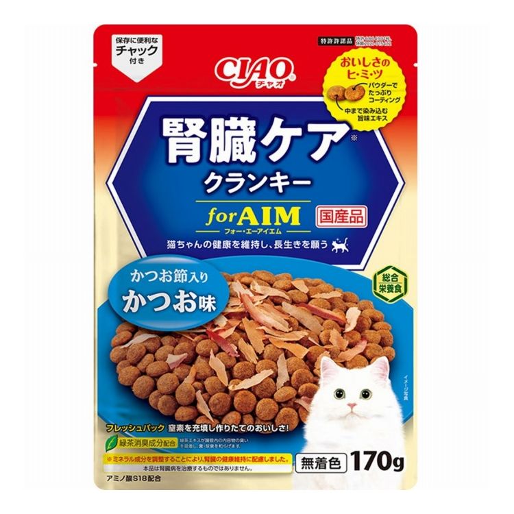 Rakuten - 【6/30 23:59まで限定特価】いなば CIAO 腎臓ケアクランキー かつお節入り かつお味 170g