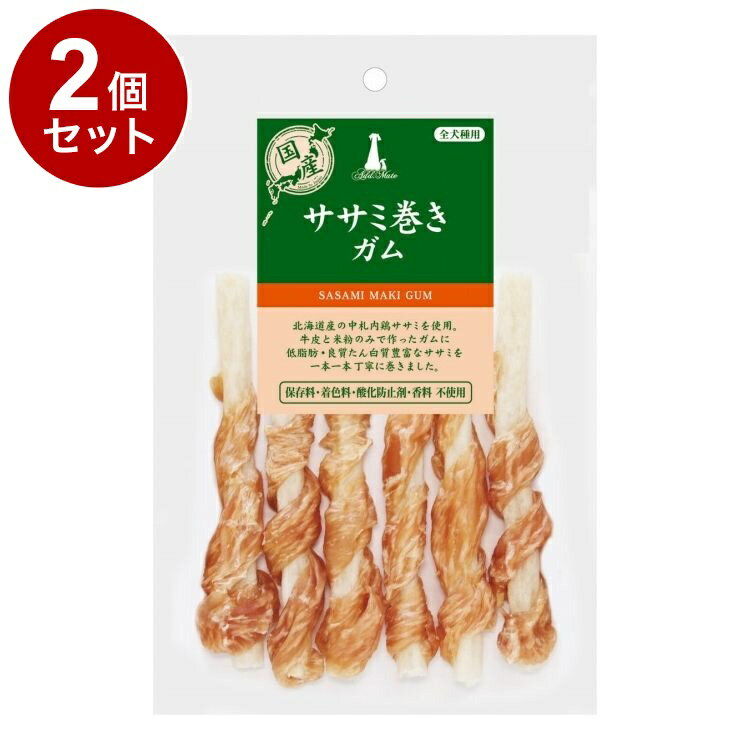 【2個セット】 アドメイト 素材トリーツ ササミ巻きガム 6本入