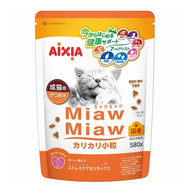 Rakuten - アイシア MiawMiaw カリカリ小粒 かつお味 580g
