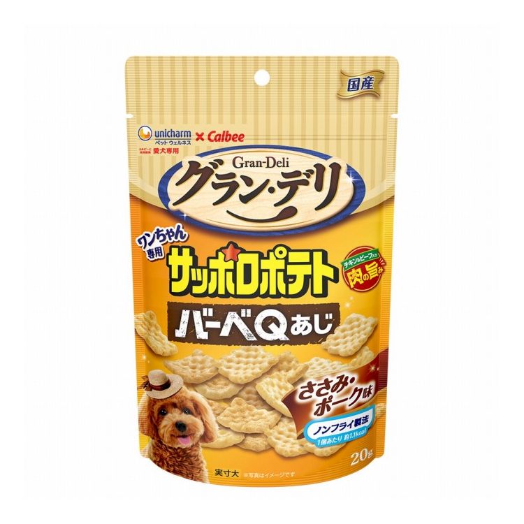 乐天商城 - ユニチャーム グランデリ ワンちゃん専用サッポロポテト バーベQあじ ささみ・ポーク味 20g