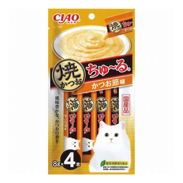 Rakuten - いなばペットフード CIAO 焼かつおちゅ~る かつお節味 8g×4本