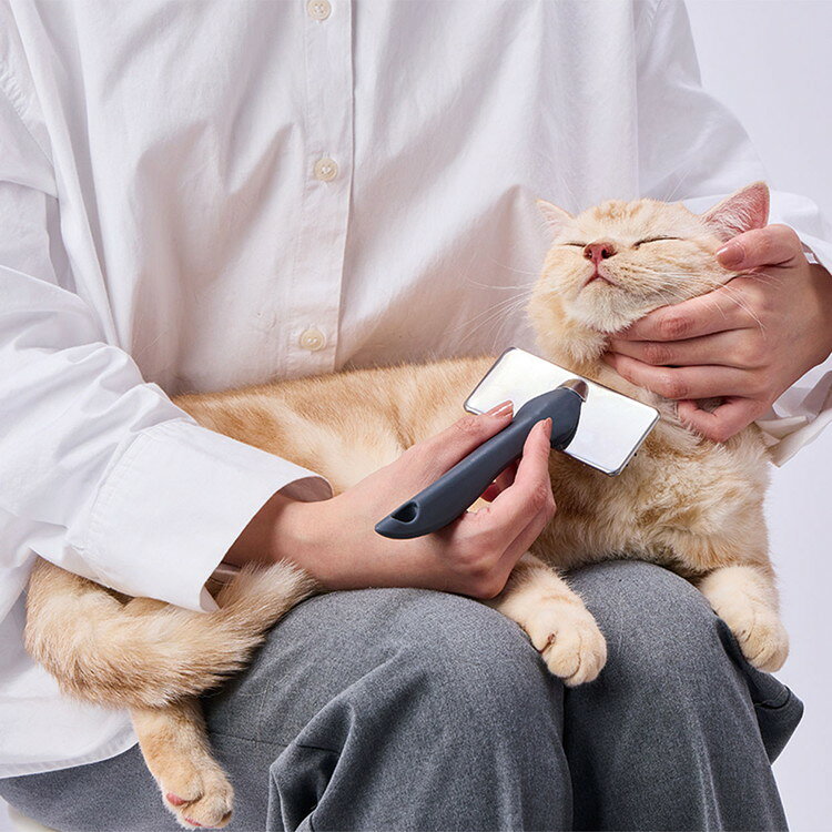 ペティオ 犬猫用 FIXCARE ピン先が優しく握りやすい ハードスリッカーブラシ S