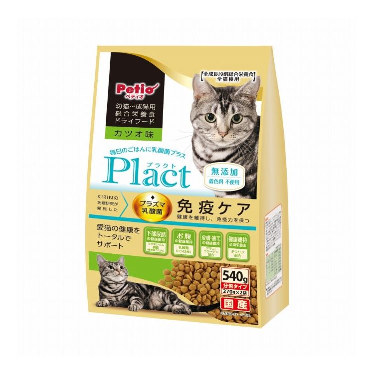 Rakuten - ペティオ プラクト キャット ドライフード 幼猫~成猫用 カツオ味 540g