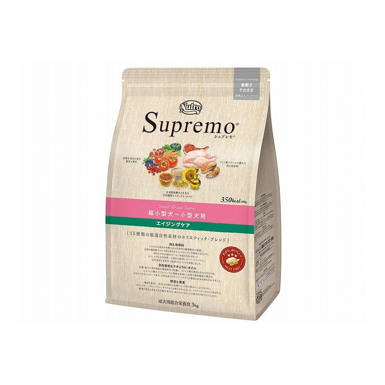 ニュートロ シュプレモ 超小型犬~小型犬用 エイジングケア 3kg Nutro Supremo ドッグフード 犬用 犬 いぬ【送料無料】のサムネイル