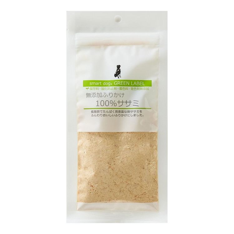 アニマライフペットケア スマートドッグ グリーンラベル 無添加ふりかけ100%ササミ 40g