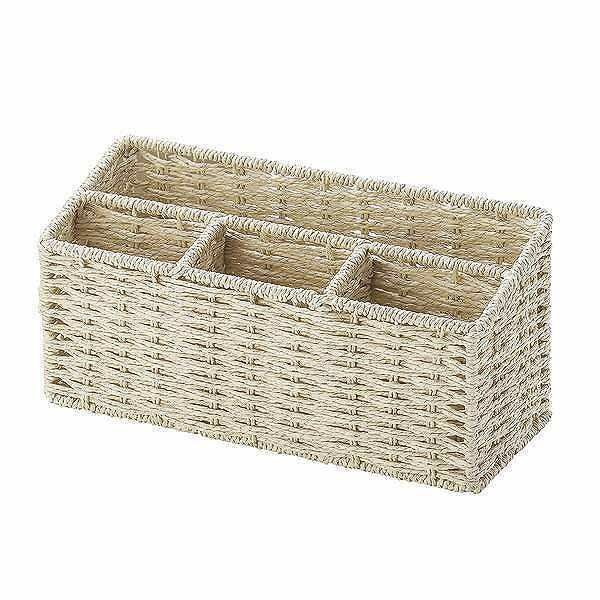 リモコンスタンド リモコンラック&ペン立て ペーパー 幅26×奥行10×高さ12cm 小物収納 ベージュ(代引不可)【送料無料】
