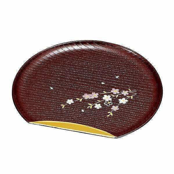 銘々皿半月皿溜渕金花さくら漆器和菓...