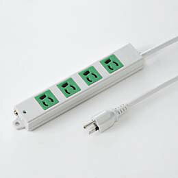 樂天商城 - 3P、3m、4個口タップ緑色(バックアップ用)TAP-K4-3G サンワサプライ(代引不可)【メール便配送】【送料無料】