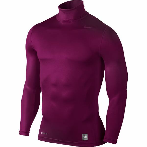 ナイキ NIKE 野球 プロ コンバット コアタートル3 L/S SHA DO タートルネック 長袖 アンダーシャツ 502938 ディープマルーン 669