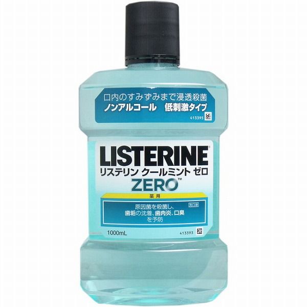 リステリン 薬用 リステリン クールミント ゼロ 1000ml 日用品 オーラルケア ジョンソン エンド ジョンソン