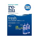 メーカーボシュロムジャパンブランドレニュー詳細内容量：500ml×2本、レンズケース2個付き商品説明「ボシュロム レニュー フレッシュ 500ml×2本」は、消毒・タンパク除去・洗浄・すすぎ・保存すべてが1本ボトルでできます。消毒成分ダイメッド(R)を配合。ソフトレンズに繁殖する菌を消毒し、レンズを毎日清潔に保ちます。ハイドラネート(R)の作り出すマイナスイオンが、タンパク汚れをきれいに落とすから、毎日、新しいレンズのような爽やかな使い心地です。使用方法1.洗浄(こすり洗い)レンズケースに本剤を満たし、手を石鹸でよく洗います。はずしたレンズを手のひらにのせ、本剤を3-5滴落として約10秒間こすり洗いします。裏面も同様に行います。2.すすぎレンズを本剤で片面につき約10秒間すすぎ、表面の残留物を充分に取り除きます。3.消毒・保存レンズケースにレンズを入れ、キャップをしめて4時間以上放置し、消毒します。消毒後、レンズはそのまま装用できます。使用上の注意●ご使用に際しては、添付の使用説明書をよくお読みください。●グループI-IVのすべてのソフトコンタクトレンズに使えます。ご注意瞳の健康を守るため、正しいケアを。1.レンズケースの液は毎日交換しましょう。2.レンズは毎日こすり洗いしましょう。3.レンズケースは毎日洗って乾燥させましょう。4.レンズケースは定期的に交換しましょう。定期的に眼科医の診断を受けましょう。成分有効成分：ポリヘキサニド(ダイメッド)1.1ppm含有配合成分：緩衝剤、安定化剤、等張化剤、pH調整剤、ポロキサミン、ハイドラネート表示指定成分：ホウ酸、エデト酸ナトリウム効能・効果ソフトコンタクトレンズ(グループI-IV)の消毒【送料について】北海道、沖縄、離島は送料を頂きます。メーカーボシュロムジャパンブランドレニュー詳細内容量：500ml×2本、レンズケース2個付き商品説明「ボシュロム レニュー フレッシュ 500ml×2本」は、消毒・タンパク除去・洗浄・すすぎ・保存すべてが1本ボトルでできます。消毒成分ダイメッド(R)を配合。ソフトレンズに繁殖する菌を消毒し、レンズを毎日清潔に保ちます。ハイドラネート(R)の作り出すマイナスイオンが、タンパク汚れをきれいに落とすから、毎日、新しいレンズのような爽やかな使い心地です。使用方法1.洗浄(こすり洗い)レンズケースに本剤を満たし、手を石鹸でよく洗います。はずしたレンズを手のひらにのせ、本剤を3-5滴落として約10秒間こすり洗いします。裏面も同様に行います。2.すすぎレンズを本剤で片面につき約10秒間すすぎ、表面の残留物を充分に取り除きます。3.消毒・保存レンズケースにレンズを入れ、キャップをしめて4時間以上放置し、消毒します。消毒後、レンズはそのまま装用できます。使用上の注意●ご使用に際しては、添付の使用説明書をよくお読みください。●グループI-IVのすべてのソフトコンタクトレンズに使えます。ご注意瞳の健康を守るため、正しいケアを。1.レンズケースの液は毎日交換しましょう。2.レンズは毎日こすり洗いしましょう。3.レンズケースは毎日洗って乾燥させましょう。4.レンズケースは定期的に交換しましょう。定期的に眼科医の診断を受けましょう。成分有効成分：ポリヘキサニド(ダイメッド)1.1ppm含有配合成分：緩衝剤、安定化剤、等張化剤、pH調整剤、ポロキサミン、ハイドラネート表示指定成分：ホウ酸、エデト酸ナトリウム効能・効果ソフトコンタクトレンズ(グループI-IV)の消毒