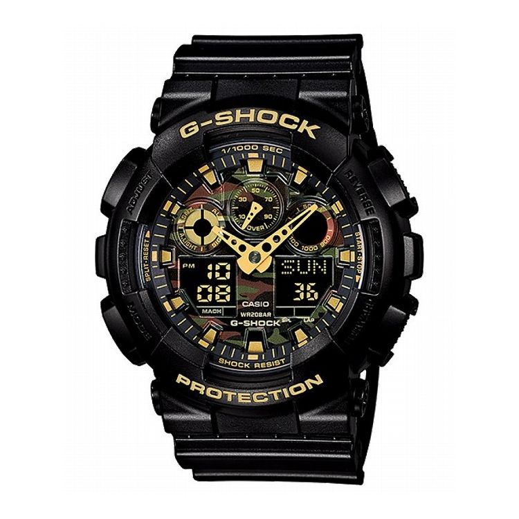 Rakuten - 【国内正規品】 G-SHOCK Gショック GA-100CF-1A9JF カシオ CASIO ジーショック メンズ アナログ ブラック 20気圧防水 無機ガラス 樹脂ベルト【送料無料】