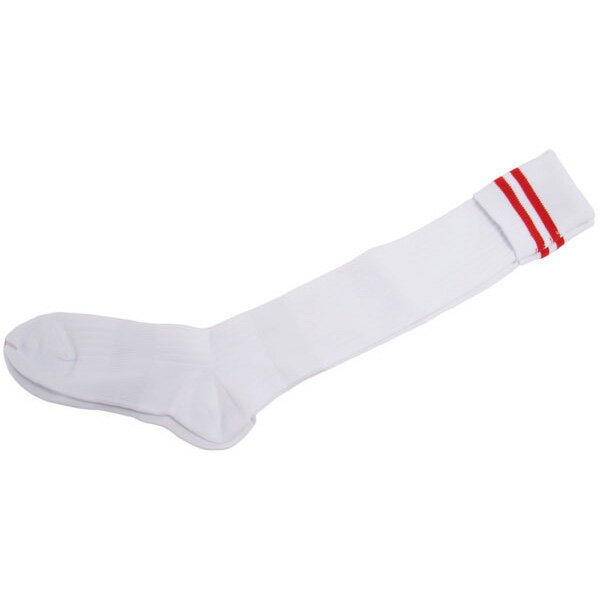 ZETT(ゼット) サッカーストッキング (2本ライン) ZFS2000 カラー:ホワイト×レッド(1164) サイズ:27-29