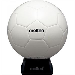 モルテン(molten) サッカー サインボール F5W500 5号球相当のサイズ 置台（DMS1）付き（幅11.5×奥行11.5×高さ5cm） 縫い・人工皮革 白 化粧箱