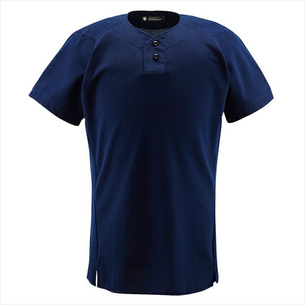 デサント（DESCENTE） ユニフォームシャツ ハーフボタンシャツ DB1012 カラー ネイビー サイズ XA【送料無料】