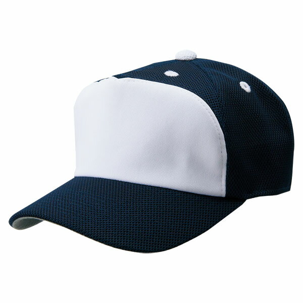 ZETT フロントパネル型後メッシュキャップ BH158A ネイビー×ホワイト 2911 サイズ JFREE (53〜56cm)【..