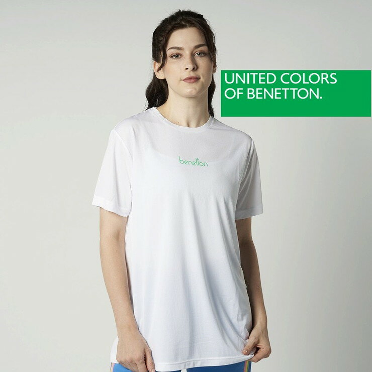 BENETTON ベネトン ロング丈Tシャツ ヨガ スポーツ ジム ウェア スポーツウェア ジムウェア ヨガウェア 運動 レディース