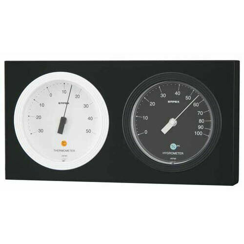 EMPEX 温度・湿度計 MONO 温度・湿度計 MN-4830 ブラック×ホワイト【送料無料】