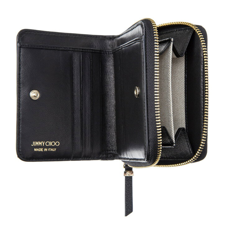 JIMMY CHOO ジミー チュウ MIROSE GFH BLACK 二つ折り財布 ブランド【送料無料】
