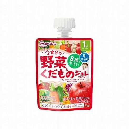 樂天商城 - アサヒグループ食品 1歳からのMYジュレドリンク 1/2食分の野菜&くだもの りんご味 70g