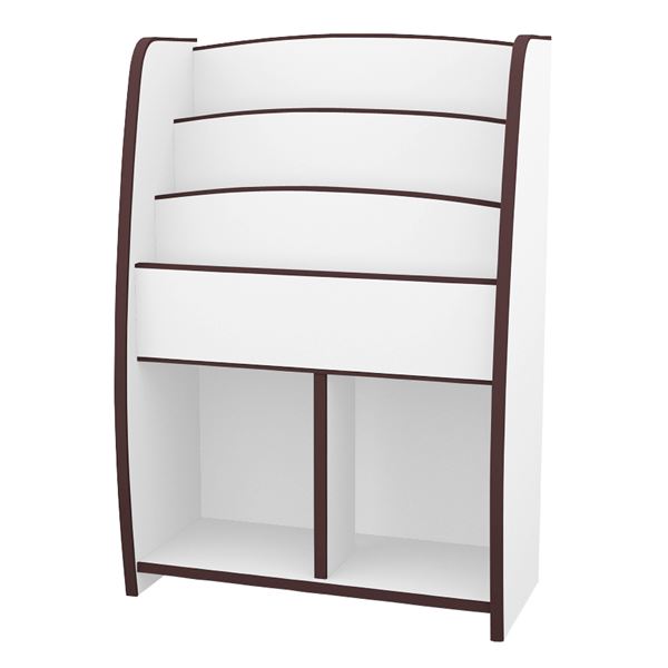 知育家具 EVAキッズシリーズ マガジンラック 幅62.7cm ブラウン 【完成品】 (代引不可)