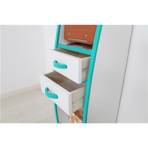 知育家具 EVAキッズシリーズ ランドセルラック レッド 【完成品】 (代引不可) [2]