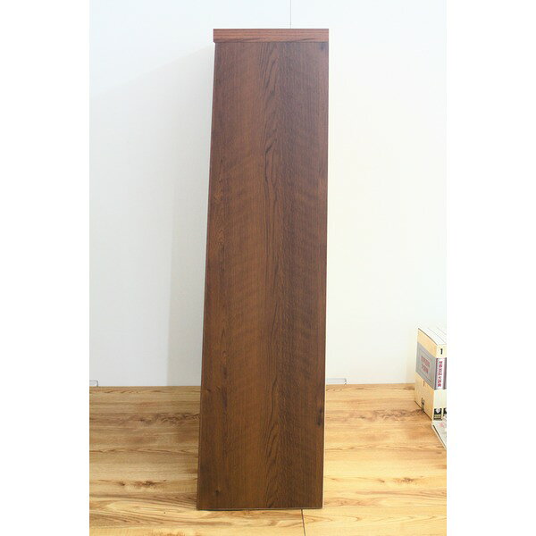 本棚/ブックシェルフ 【幅90cm】 高さ120cm 可動棚板4枚付き 木目調 日本製 ブラウン 【完成品】 (代引不可) [3]