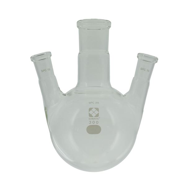 【柴田科学】SPC三口丸底フラスコ 300mL (代引不可)
