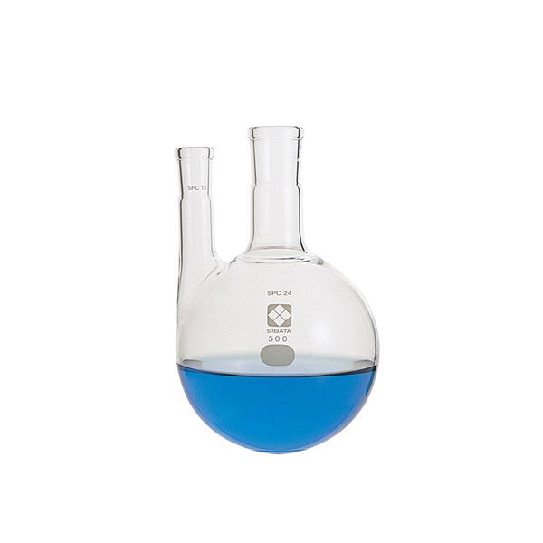 【柴田科学】SPC二口丸底フラスコ 500mL (代引不可)