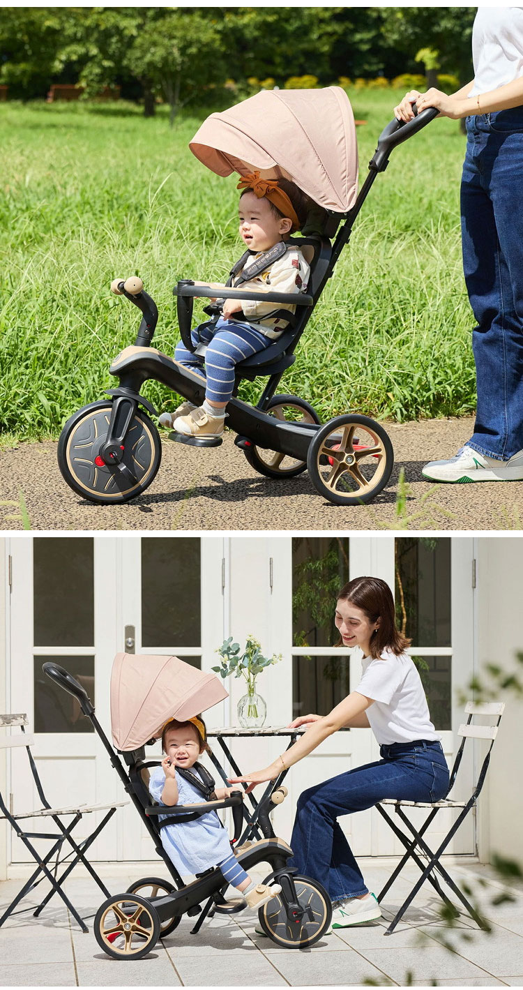 リコメン堂ファッション館のGLOBBER グロッバー エクスプローラー トライク 4in1 ベビーカーJP ベビーカー PKG 三輪車 3輪 子供 キッズ キックバイク 乗用玩具 10ヶ月(代引不可)【送料無料】｜アングル2