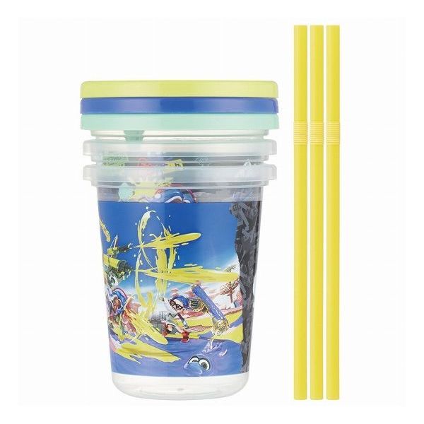 スケーター ストロー付 タンブラー 320ml 3個セット スプラトゥーン3 SIH3ST Skater