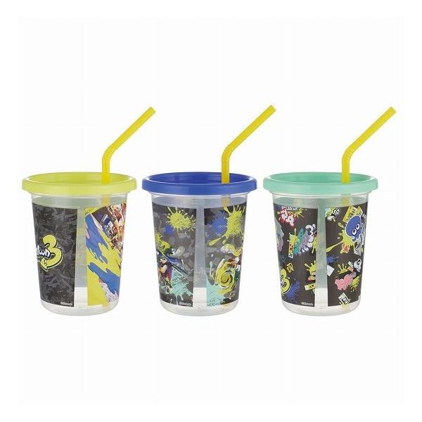 スケーター ストロー付 タンブラー 320ml 3個セット スプラトゥーン3 SIH3ST Skater