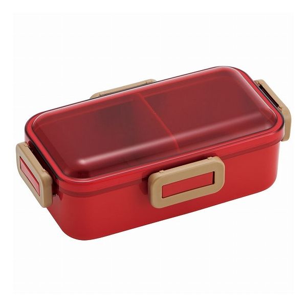 スケーター 銀イオン抗菌 弁当箱 ふわっと盛れる 4点ロック 530ml チェリーレッド PFLB6AG Skater