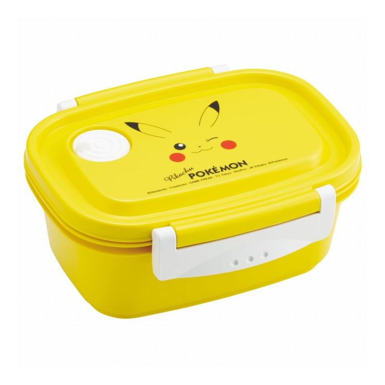 Lunch Boxes - ポケモン ピカチュウ フェイス25 冷凍 電子レンジ可 エアバブル付 ラク軽 作り置き 弁当箱 ランチボックス ランチ 430ml XPM3 キャラクター スケーター skater