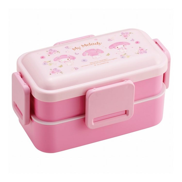 Lunch Boxes - サンリオ sanrio マイメロディ パステル水彩花柄 弁当箱 ランチボックス ランチ 大人 子供 二段 仕切り 食洗機 レンジ 対応 小学生 C872 かわいい PFLW4 キャラクター スケーター skater【送料無料】