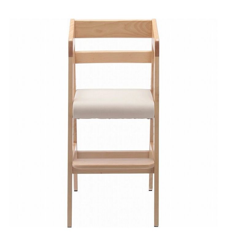 木製 ベビーチェアー ナチュラル 幅35cm 奥行41cm 高さ74.5cm (座面高さ:46~52cm)(代引不可)【送料無料】