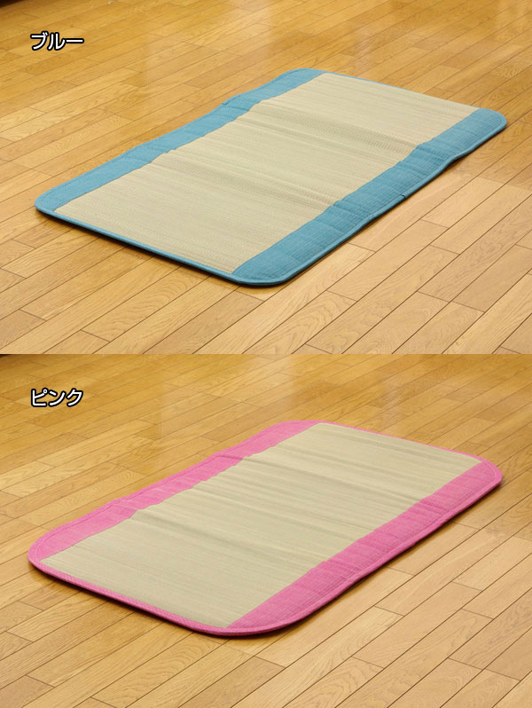 純国産 い草ごろ寝マット さわやか R縁Jrマット 約70×120cm(中:固わた15mm) 寝具 寝具カバー シーツ マット (い草) 70×120cm(代引不可)【送料無料】 3