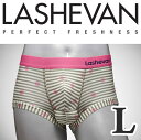 ラシュバン LASHEVAN プレミアム アンダーウエア ボクサーパンツ パンツ LS0117-BDF ボーダーフラミンゴ/L【あす楽対応】【送料無料】