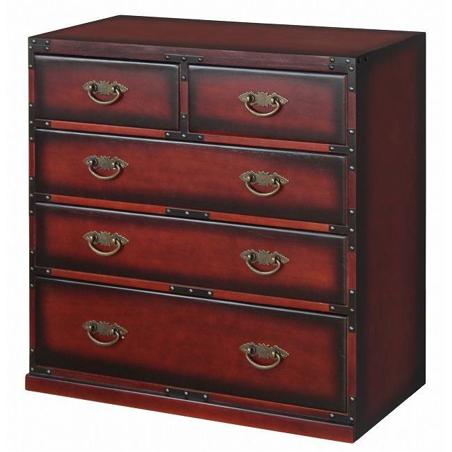 民芸チェスト 民芸調家具 民芸 家具 民芸調 民芸箪笥 木製 たんす タンス チェスト 完成品 桐 収納 和 インテリア オシャレ(代引不可)【送料無料】